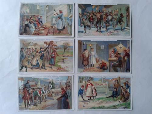 komplette Palmin Serie 47 "Volksbräuche", ca. 1910