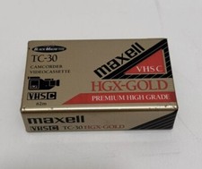Maxell VHS-C TC-30 HGX-Gold Premium High Grade Video Tapes New Sealed