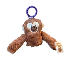 Emirates Airlines Fly With Me Monkey Carry Buddy Plush Bag Luggage Clip Toy Mini