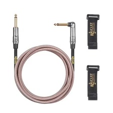 Clef Audio Labs Guitar Cable, , Angled to Straight,-Copper Braided - 20FT - 1PK