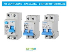KIT CENTRALINO DIFFERENZIALE SALVAVITA 25A+2MAGNETOTERMICI 10A-16A 2 MODULI
