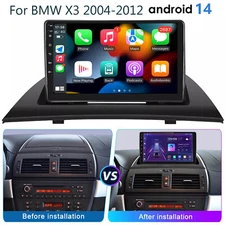 Apple CarPlay For BMW X3 2004-2012 Car Stereo Radio GPS Navigation FM Android 14