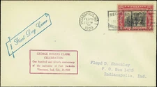 SAVOYSTAMPS- USA Cover -1929- George Rogers Clark -# 651 FDC, Vincennes, Indiana