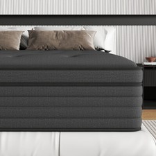 12" 14" Twin Full Queen King Size Mattress Hybrid Spring Gel Memory Foam Black