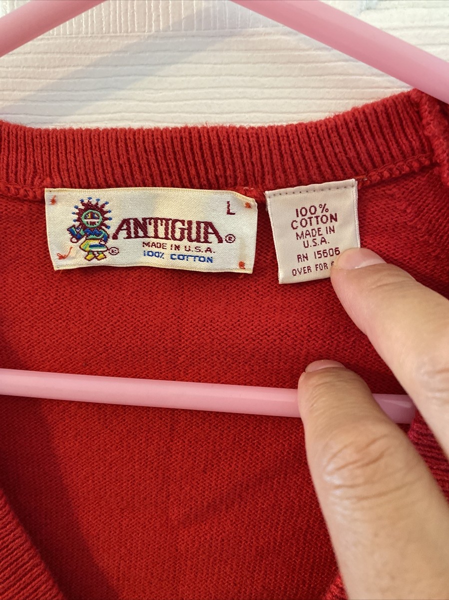 Vintage Rare Antigua Nissan Los Angeles Golf Cardigan Sweater Vest View 3