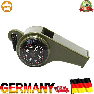 Emergency Survival Whistle 3-in-1 Safe Shrill Loud with Compass and Thermometer