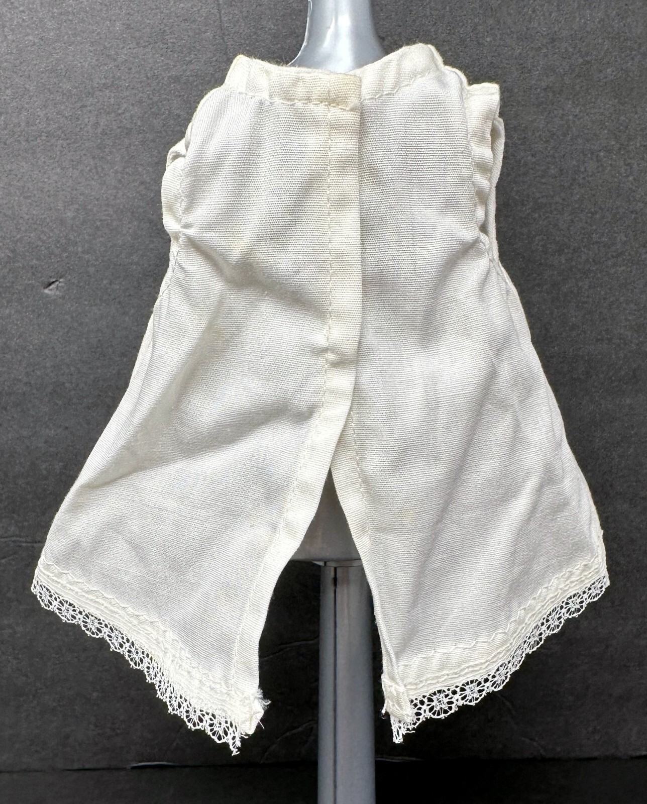 Vintage Doll Cotton White Petticoat Slip Dress Under Garment 5" Long