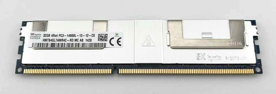 HPE 708643-B21 32GB (1x32GB) 4Rx4 PC3-14900L DDR3-1866 CAS-13 Memory Module - Image 4 of 4
