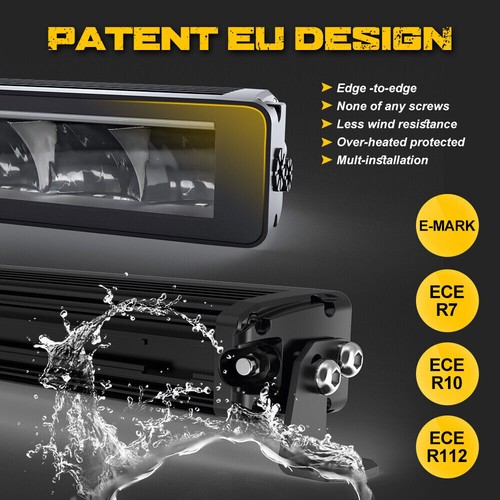 10'' LED Work Light Bar Flood Spot Lights Driving Lamp Offroad Truck SUV 12V 24V - Picture 9 of 14