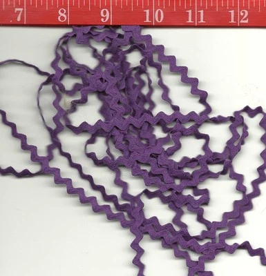 VINTAGE Purple cotton 3/8" RIC RAC Quilt & Sew projects SOLD by 3 yard lots - Image 1 of 2