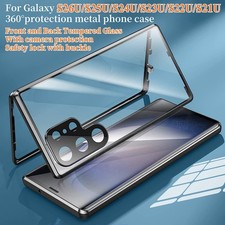 360 Metal Magnetic Case Double Sided Glass Cover For Samsung Galaxy S26 S25 S24