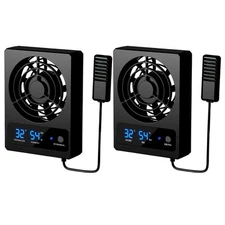 Ventilation Fan for Reptile Enclosure Smart Cooling Fan with LED Display