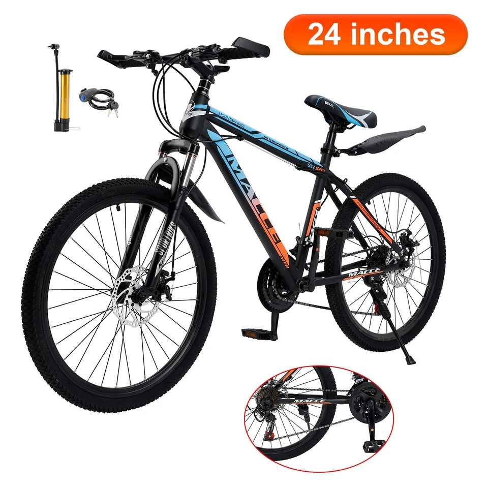 24 ZOLL FAHRRAD SHIMANO 24GANG 24" KINDERFAHRRAD FASTER MOUNTAINBIKE MTB BLAU - Bild 2 von 4