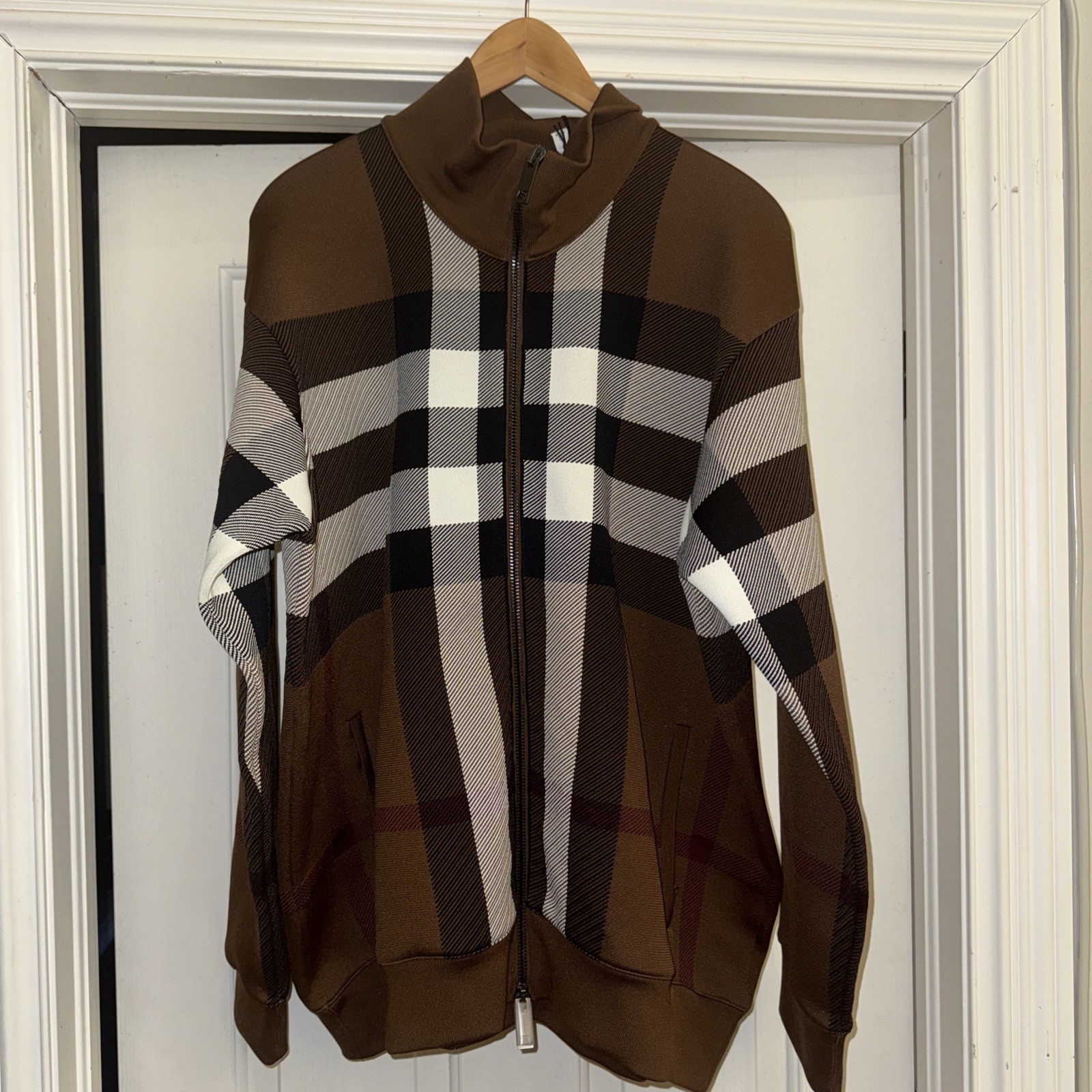Burberry London Dark Birch Brown Zipper Jacket  