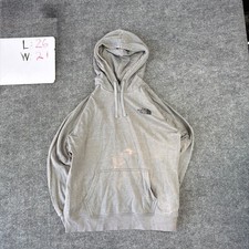 The North Face Pullover Hoodie Womens L Grey Kangaroo Pocket Heather Grey Cotton