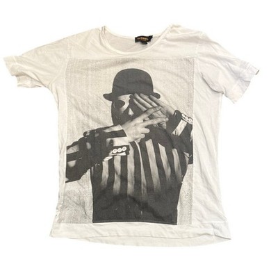 DIESEL BLACK GOLD 白シャツ Diesel Black Gold Graphic Tee White Short Sleeve Shirt Size L Bold