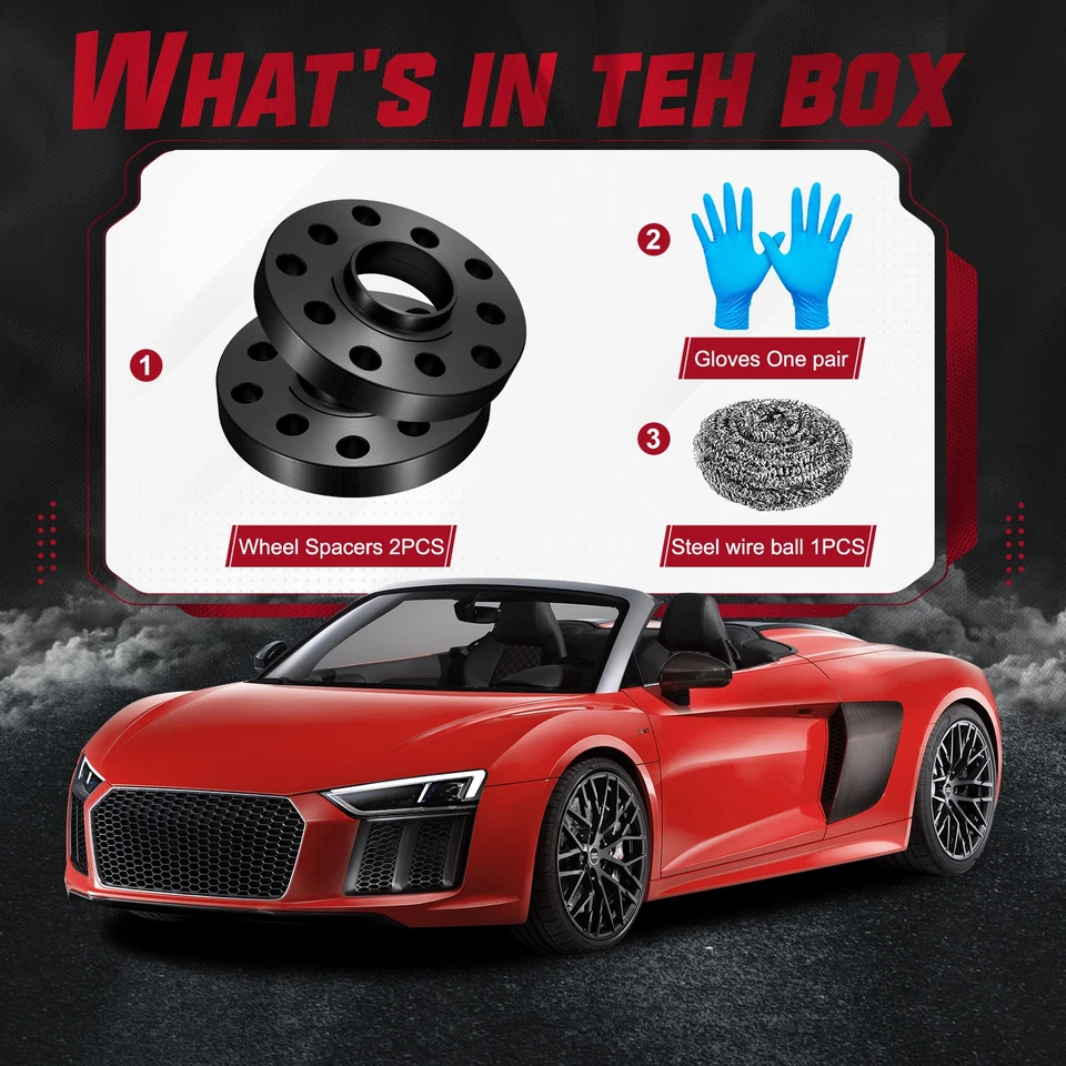 2pcs 20mm 5x100 / 5x112 Hubcentric Wheel Spacers For 1995-2010 Audi A6 - Image 2 of 4