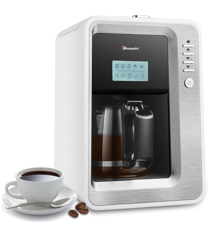 With Grinder, Grind And Brew Coffee Maker With Lcd