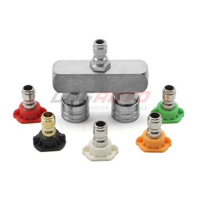 #ad 1 4quot; Quick Connect Pressure Washer Nozzle 4000PSI w 5 Spray Tip Stainless Steel $32.29