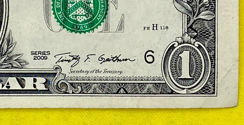 1914 1964 Tombstone Year Note 9s 1s Fancy Serial Number $1 Dollar Bill FRN 2009 - Image 4 of 4