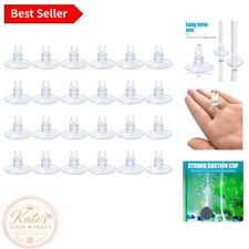 Durable Aquarium Suction Cups for 3/16" Air Tubing - Clips Included, 24pcs