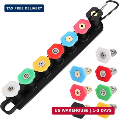 #ad Pressure Washer Tips Set of 7 Pressure Washer Nozzle Tips with Nozzle Holder 1 $14.98