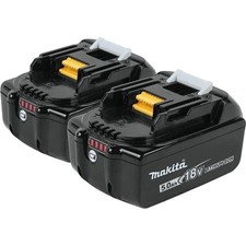 2X Makita BL1850B-2 18V LXT Lithium‑Ion 5.0Ah Battery 2 Pack