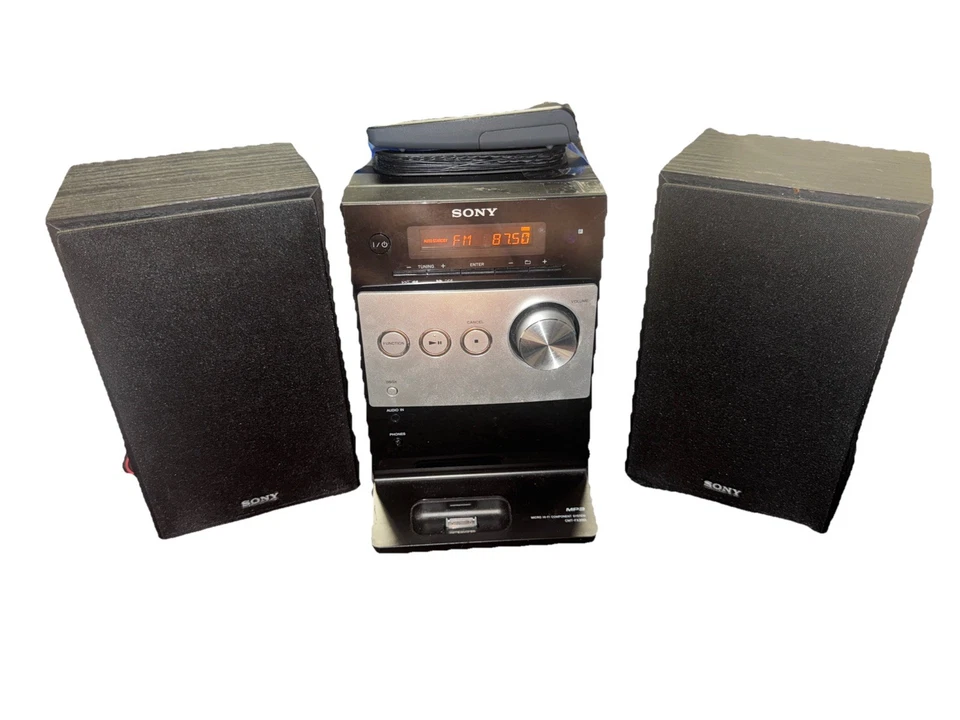 Sony CMT-FX300i Micro Hi Fi  Stereo CD iPod System With Remote And Antenna - Image 2 of 4