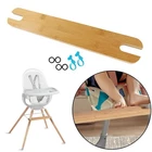 Adjustable Bamboo Footrest For Highchair Easy Mount Solid Wood Toddler 