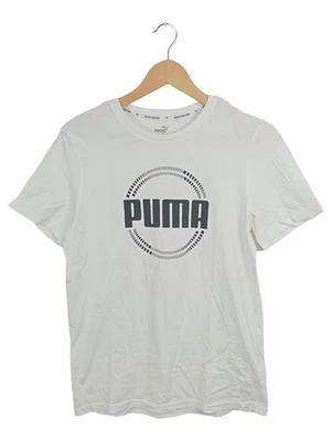 Puma T-Shirt Femme Blanc Sportif Logo Coton (EU 42, INT XL) - Photo 1/4