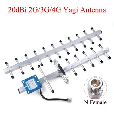 20dBi 2G/3G/4G Yagi Antenna 824-2700MHz N Female External Outdoor Antenna