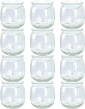 Baby Food Storage Containers W/ Lids 12 Pack 6 oz Glass Jars for Toddler