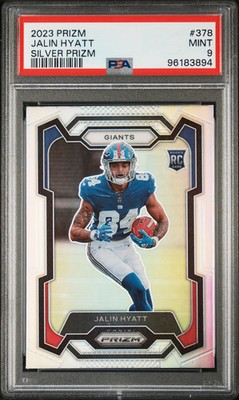 2023 Panini Prizm Jalin Hyatt #378 Silver Prizm Short Print Rookie PSA 9