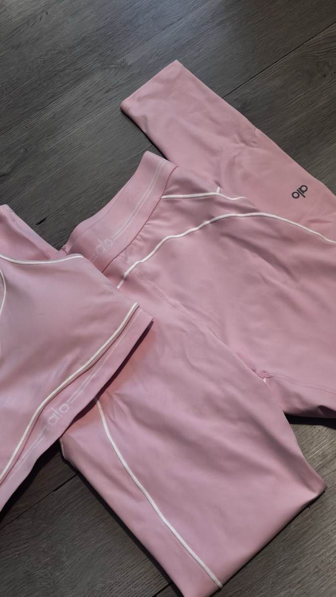 Candy Heart 2 Piece Pink Alo Set S Pant M Top | eBay