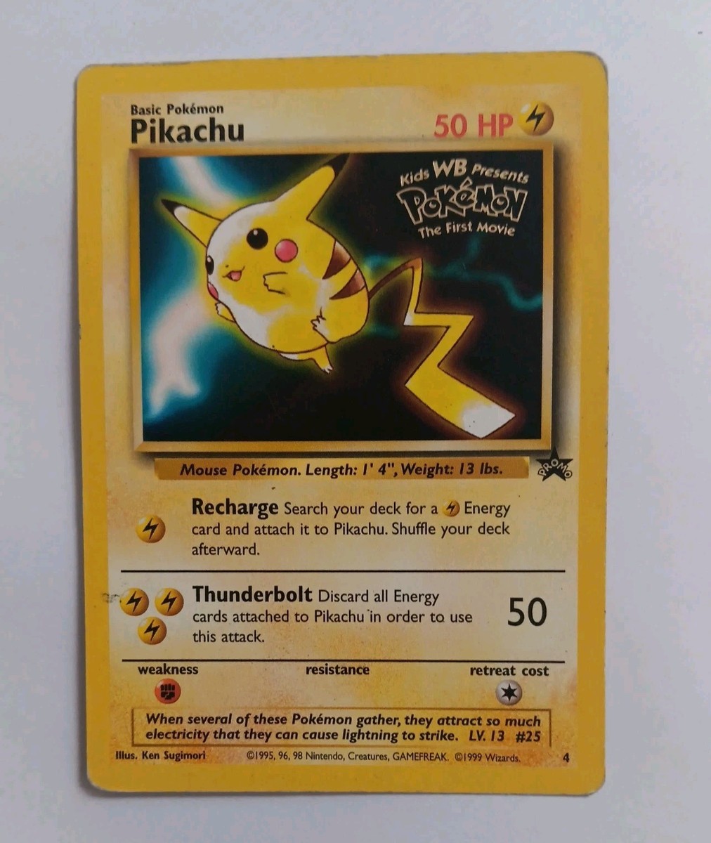 Pikachu #4 WOTC Black Star Promo⭐️ WB Pokémon The First Movie