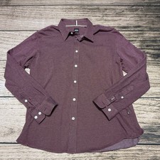 Hugo Boss Shirt Mens XL Red Slim Fit Long Sleeve Button Down Roan Kent