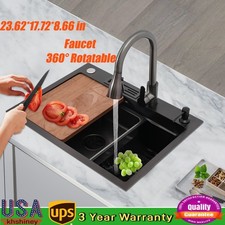 304 Stainless Steel Sink, Multifunctional Kitchen Sink, Flushmount Kitchen Sink