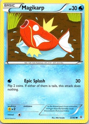 MAGIKARP 22/83 COMMON GENERATIONS POKEMON LP