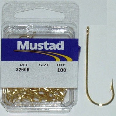 Mustad 3260B #6 100St Gold Aberdeen Haken