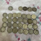 Lot Of 33 Dimes Lot Mercury & Roosevelt dimes & A Barber US Coins Till 1964
