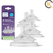 Philips Natural Response Nipples, Extra Slow Flow Flow 1, 4-Pack, /44