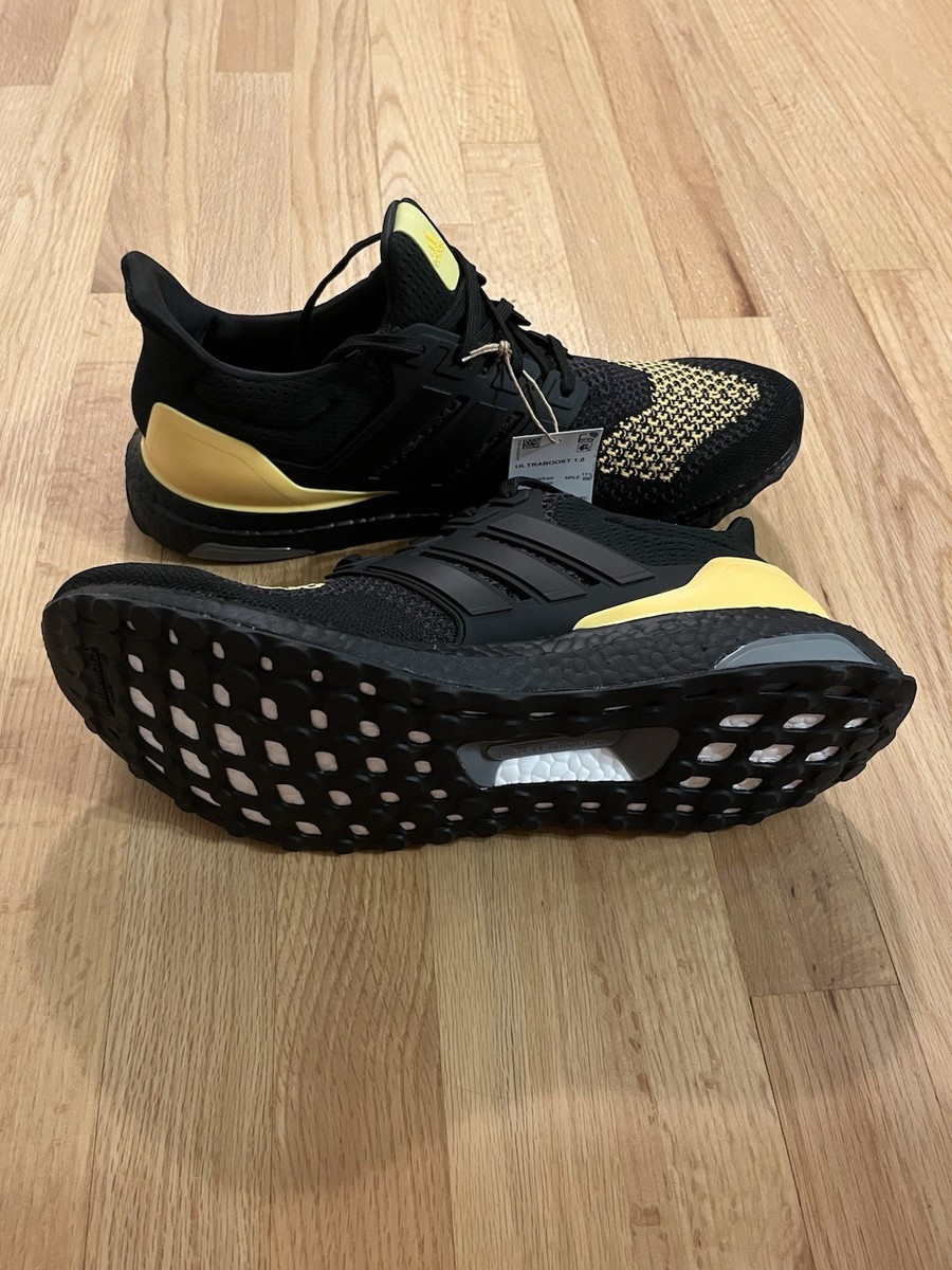 New Adidas Men's Size 12 Ultraboost 1.0 Black & Spark Shoes