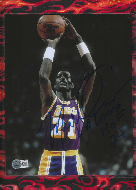 Lakers 5×NBA Champ Michael Coop Cooper HOF Signed 8x10 Photo (BAS) Player Coach