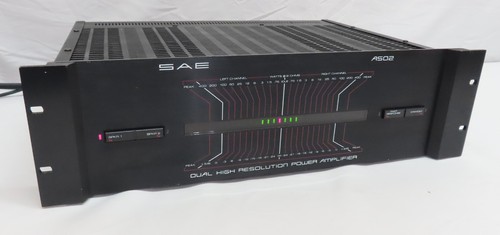 Vintage SAE A502 Stereo Power Amplifier - 200 Watts Per Channel Amp / 600 Mono