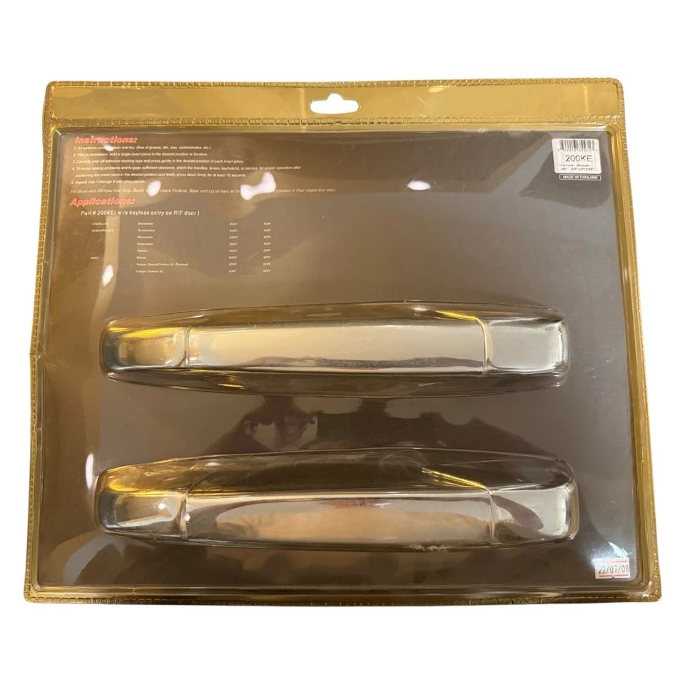 TFP 200KE Chrome Door Handle Insert Accent - 4 Handles NEW FREE SHIP - Imagem 2 de 3