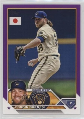 2023 Topps Japan Edition Purple 13/50 Corbin Burnes #79 10pz