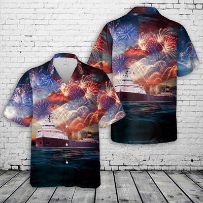 SS Edmund Fitzgerald 4th Of July Hawaiian Shirt