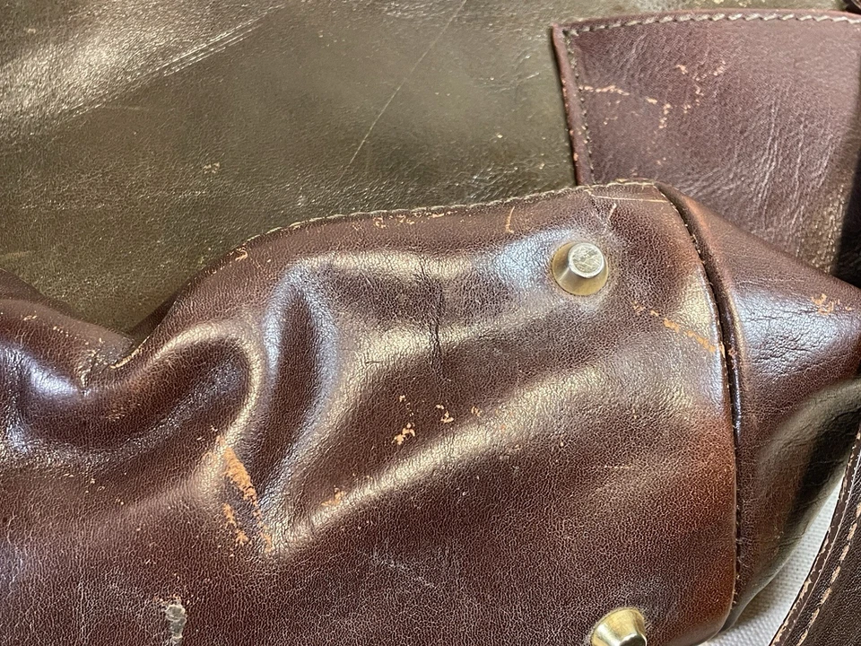 Bolso de Hombro Valentina Italia Cuero Genuino - Cartera Hobo Marrón Foto 4 de 4