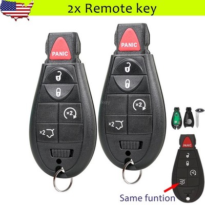 2 Replacement for 2008 2009 2010 Jeep Commander Remote Control Key Fob 5 Button