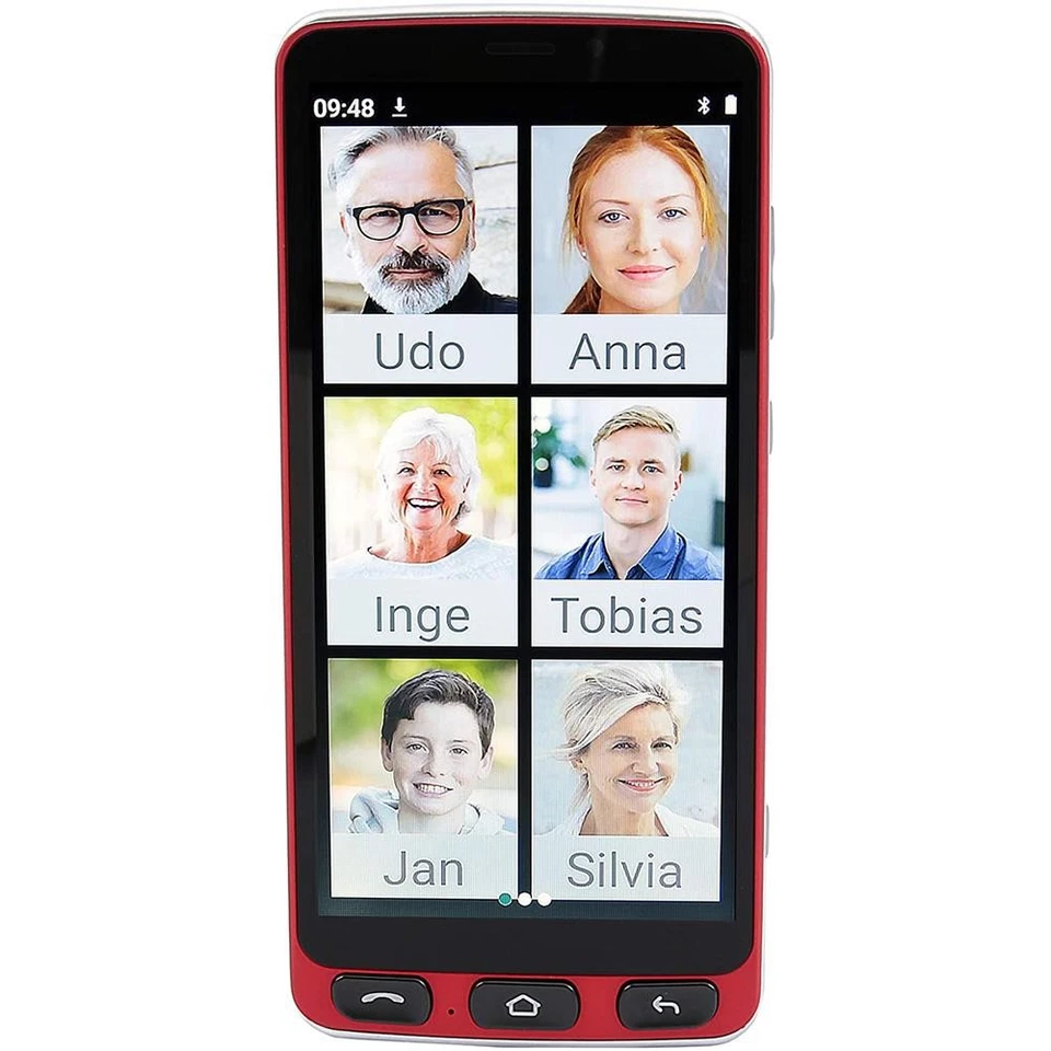Olympia Android Smartphone NEO rot Seniorenhandy große Tasten Touch Kamera - Bild 3 von 4
